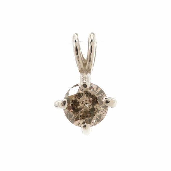 14K white gold and diamonds pendant